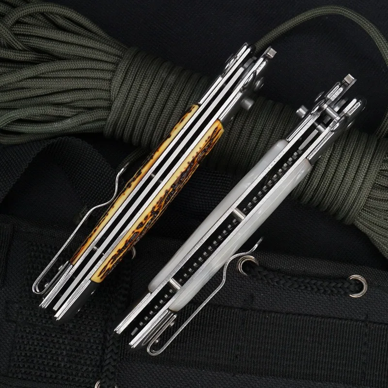 Men'S Grooming Hairstyles - Folding Spring Hair Comb with Stainless