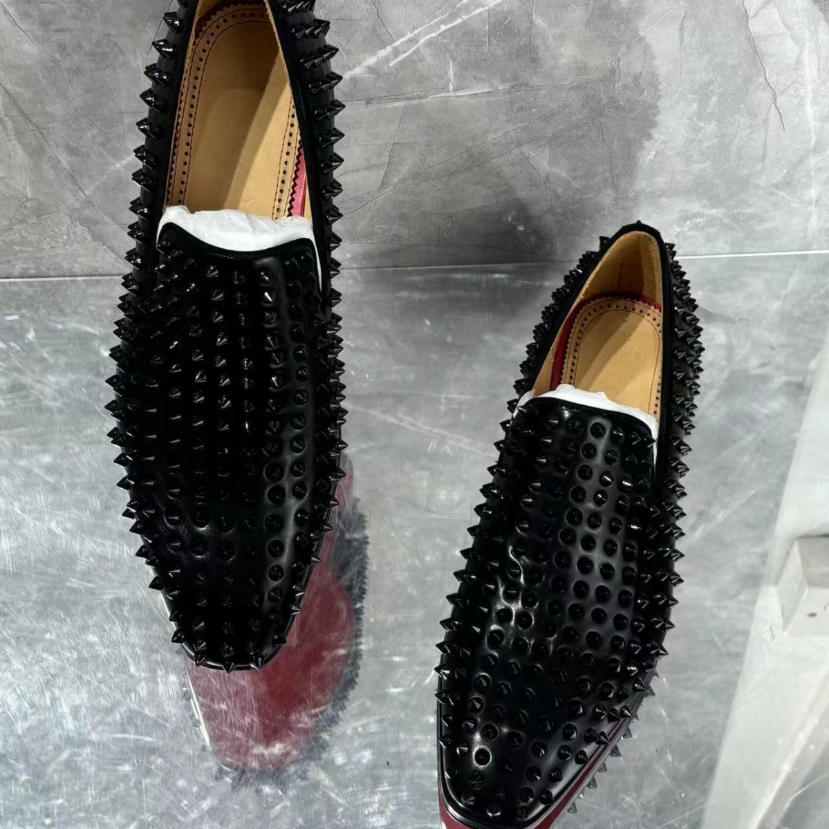 Black Rivets Leather Men's Loa - Men'S Grooming Oxford 리뷰 및 가격
