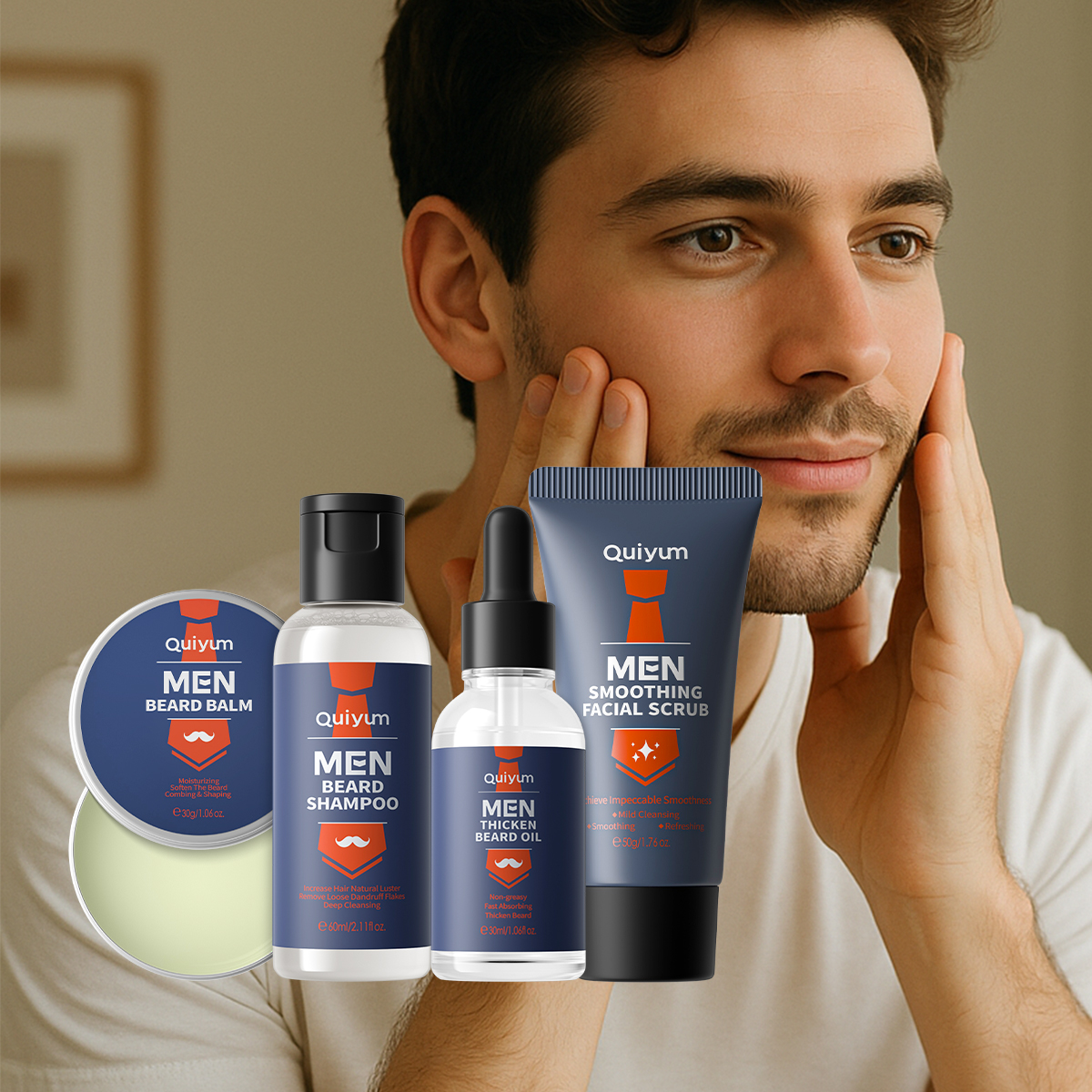 QUIYUM 4Pcs Men Beard & Facial - Men'S Grooming Essentials 리뷰 및 가격