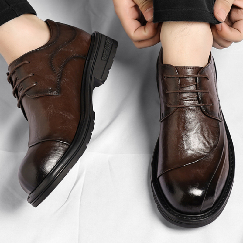 Brown Burnished Genuine Leathe - Men'S Grooming Oxford 리뷰 및 가격