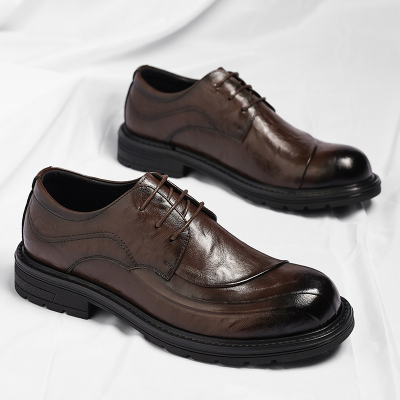 Brown Burnished Genuine Leathe - Men'S Grooming Oxford 리뷰 및 가격