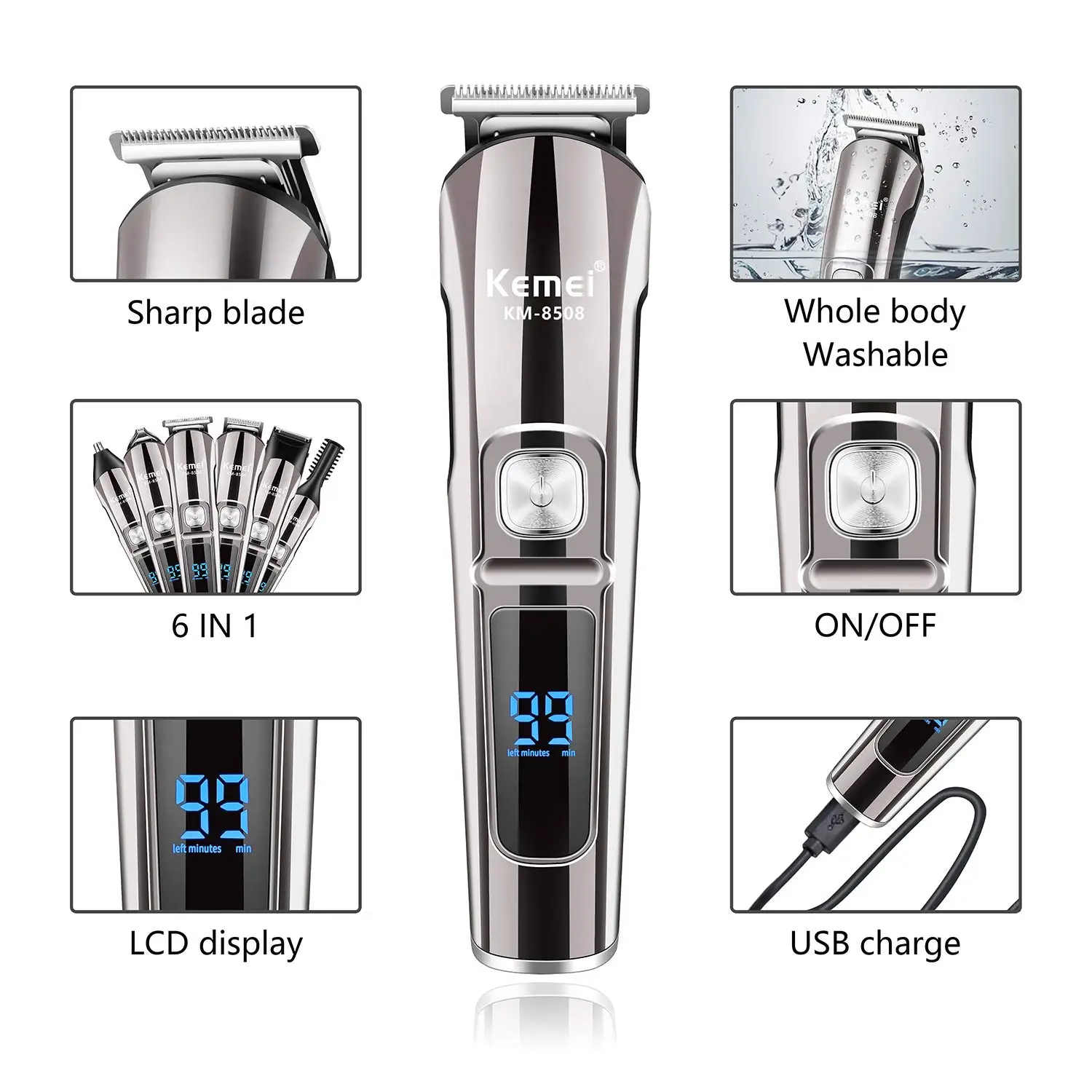 Kemei Professional Multifuncti - Men'S Grooming Essentials 리뷰 및 가격