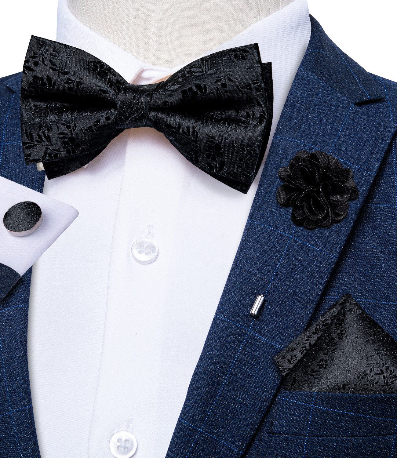 4Pcs Black Solid Floral Men's  - Men'S Grooming Set Gift 리뷰 및 가격